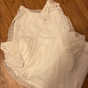 White floral lace detail dress NWT